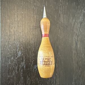 Vintage Wooden Bowling Pin Mechanical Pencil Circa 1940's Layne Glasses-Optician